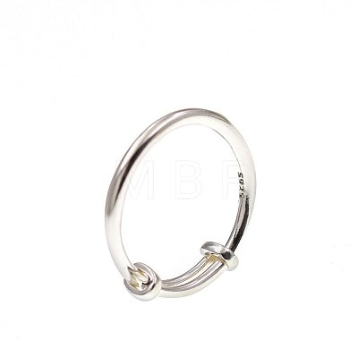 Adjustable 925 Sterling Silver Finger Rings RJEW-BB48484-C-1
