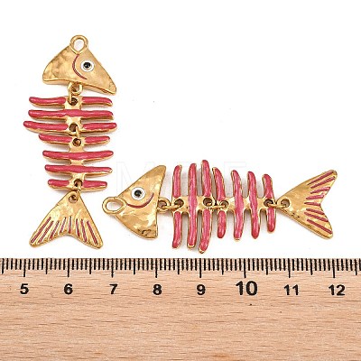 304 Stainless Steel Enamel Big Pendants STAS-Z202-07G-02-1