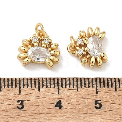 Brass Micro Pave Cubic Zirconia Pendants LS-KK-A291-11D-G-1