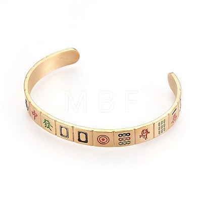 304 Stainless Steel Cuff Bangles BJEW-E371-01-1