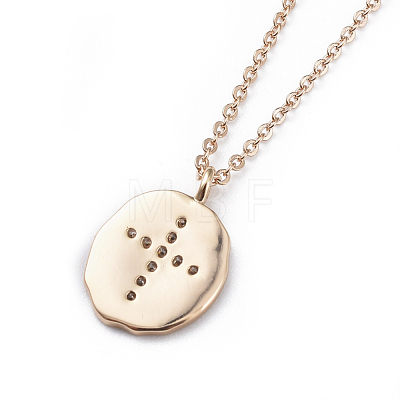 Real 18K Gold Plated Brass Pendants Necklaces NJEW-JN02421-05-1