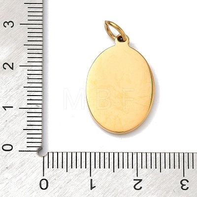 Embossed 304 Stainless Steel Pendants STAS-Z189-05G-1