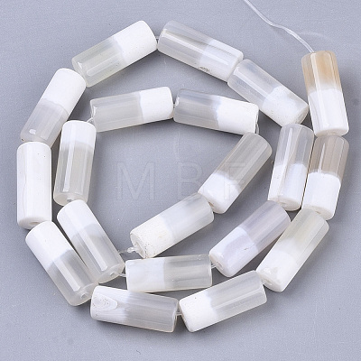 Natural Striped Agate/Banded Agate Beads Strands X-G-N326-09-1