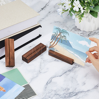 Wooden Photo Slotted Display Stands DJEW-WH0001-89-1