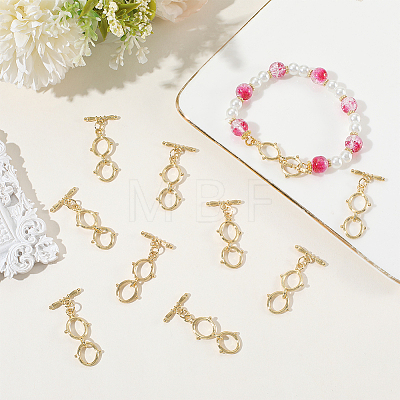 10 Sets Brass Toggle Clasps KK-BBC0021-03-1