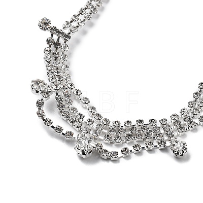 Alloy Rhinestone Hair Chain OHAR-M044-02D-S-1