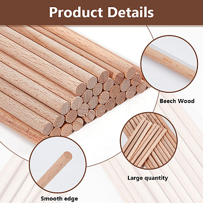 Wood Craft Sticks WOOD-WH0125-11D-1