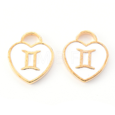 Light Gold Plated Alloy Enamel Pendants LS-ENAM-R136-30-04-1