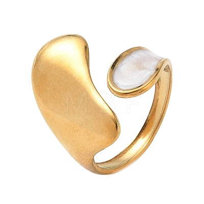 304 Stainless Steel Cuff Open Rings for Women RJEW-F208-02G-02-1