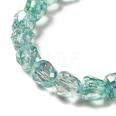 Electroplate Transparent Glass Beads Strand GLAA-G088-01-1