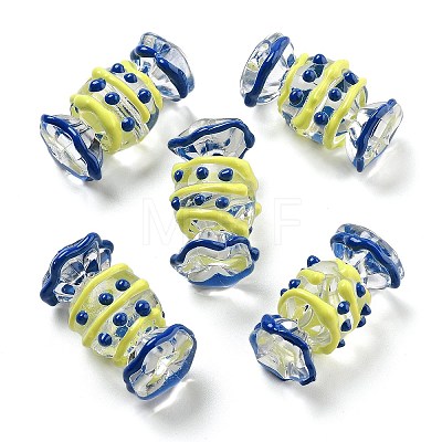 Transparent Acrylic Enamel Beads OACR-P027-01C-1