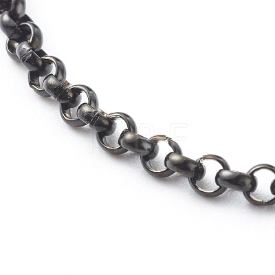304 Stainless Steel Rolo Chain Bracelets BJEW-JB06447-02-1