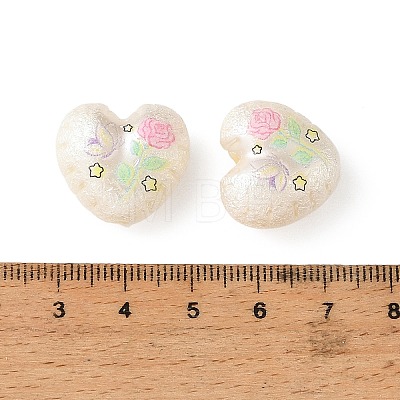 Printed Opaque Acrylic Beads OACR-B054-01C-1