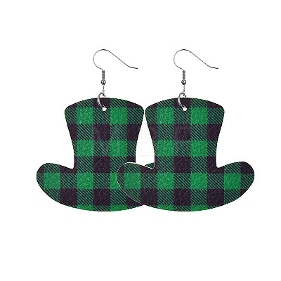 Saint Patrick's Day Imitation Leather Dangle Earrings FS-WG4E1C6-13-1