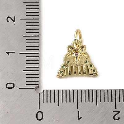 Brass Micro Pave Colorful Cubic Zirconia Pendants KK-R162-022C-G-1