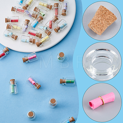 30Pcs Clear Glass Cork Wishing Bottles AJEW-SC0004-34-1