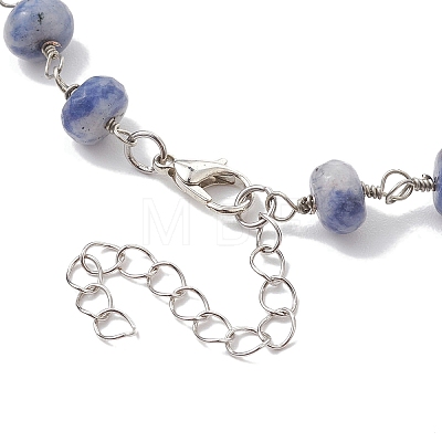 Natural Blue Spot Jasper Necklaces for Women NJEW-JN04739-03-1