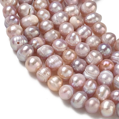 Natural Cultured Freshwater Pearl Beads Strands PA-CBAC463-10-1