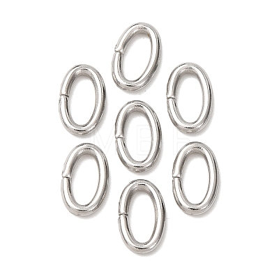 Tarnish Resistant 304 Stainless Steel Open Jump Rings STAS-Q186-03-8x5mm-1