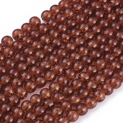 Crackle Glass Round Beads Strands X-CCG-Q001-8mm-16-1