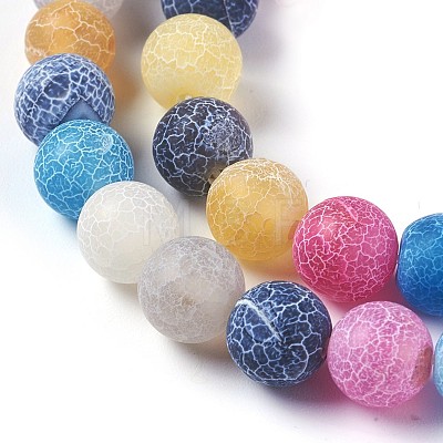 Natural Weathered Agate Beads Strands G-P414-A07-1
