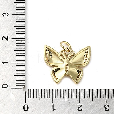 Brass Micro Pave Clear Cubic Zirconia Pendants KK-U005-01N-G-1