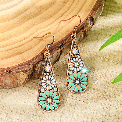Bohemian Alloy Enamel Dangle Earrings FS-WG2DAA9-08-1