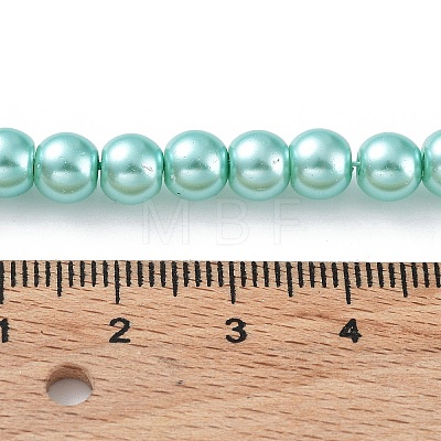 Baking Painted Pearlized Glass Pearl Round Bead Strands HY-Q003-6mm-32-1