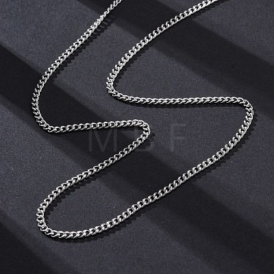 Brass Cuban Link Chain Necklaces for Women NJEW-D302-57P-1