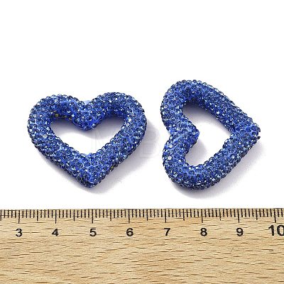 Heart Shape Polymer Clay Rhinestone Beads CLAY-NH0001-09A-07-1