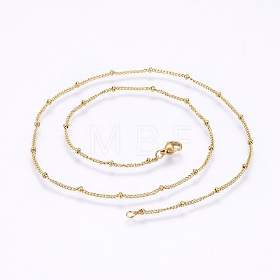 304 Stainless Steel Chain Necklaces MAK-L015-40G-1