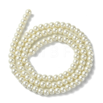 Eco-Friendly Dyed Glass Pearl Round Beads Strands HY-A002-4mm-RB011-1
