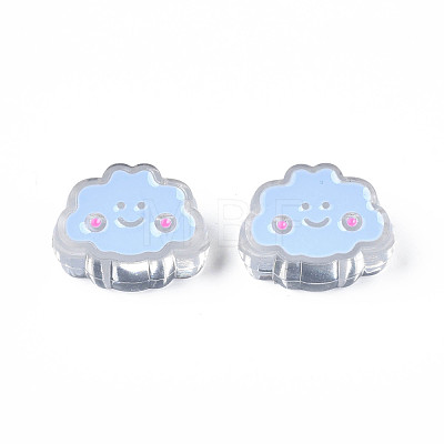 Transparent Acrylic Beads ACRC-S039-01-1