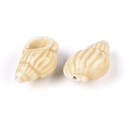 Handmade Printed Porcelain Beads PORC-T133-01F-01-1