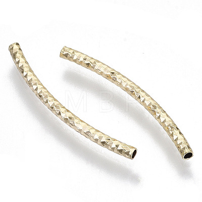 Brass Curved Tube Beads X-KK-R112-033B-NF-1