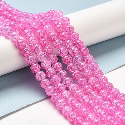 Synthetic Crackle Quartz Beads Strands GLAA-S134-8mm-03-1