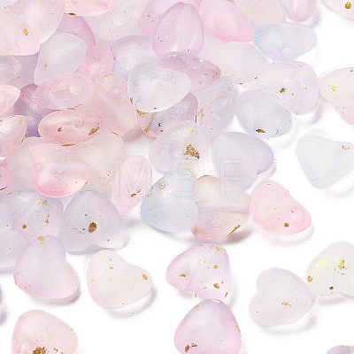 Frosted Transparent Acrylic Beads OACR-F013-05-1