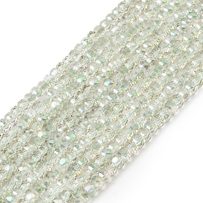 Electroplate Glass Beads Strands GLAA-Q105-03-03-1