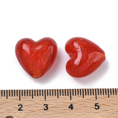 Handmade Gold Foil Glass Beads LAMP-F043-01B-1