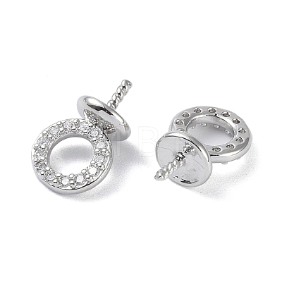 Brass with Cubic Zirconia Peg Bails LS-KK-B087-13B-P-1
