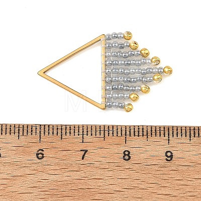 Glass Seed Beads Tassel Pendants PALLOY-MZ01455-02-1