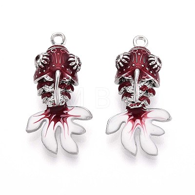 Brass Enamel Pendants X-KK-T071-27P-02-1