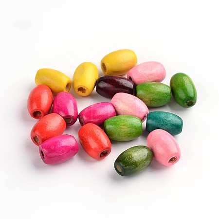 Natural Wooden Beads WOOD-W02KR-8x12mm-1
