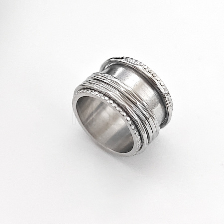 Retro Rotatable 304 Stainless Steel Finger Rings FS-WG84C22-41-1