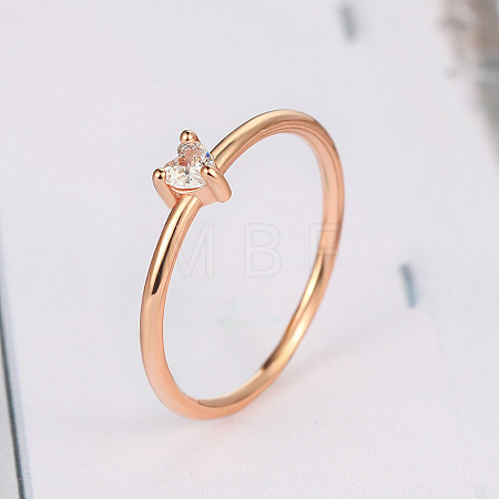 Brass Micro Pave Cubic Zirconia Finger Rings for Women FS-WG4BC3F-14-1