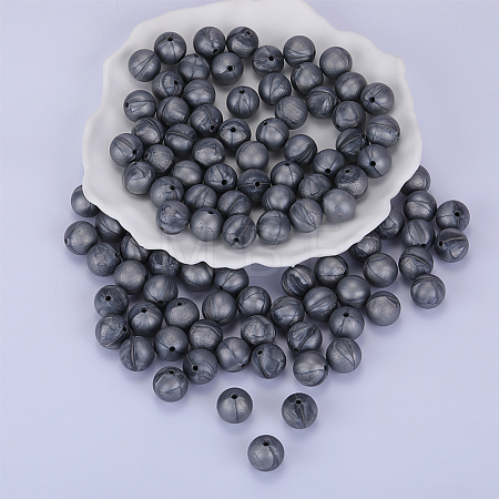 Round Silicone Focal Beads SI-JX0046A-12-1