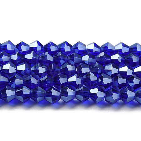 Transparent Electroplate Glass Beads Strands EGLA-A039-T4mm-A06-1