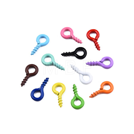 Spray Painted Iron Screw Eye Pin Peg Bails IFIN-N010-002A-1