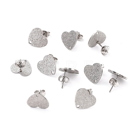 Non-Tarnish 304 Stainless Steel Stud Earring Findings LS-STAS-I183-02B-P-1