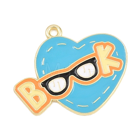 Back to School Alloy Enamel Pendants FIND-E054-02O-1